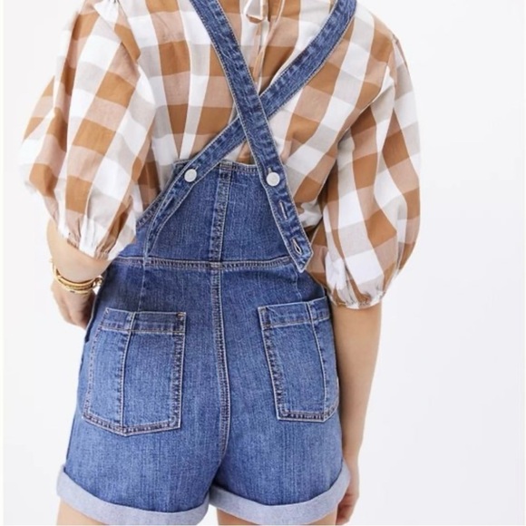 Anthropologie Pilcro Shorts Womens Slouchy Shorts Overall Sz 29 Denim Shortall - Picture 2 of 9